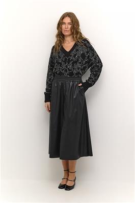 Kaffe Mikka Long Skirt in Black Deep
