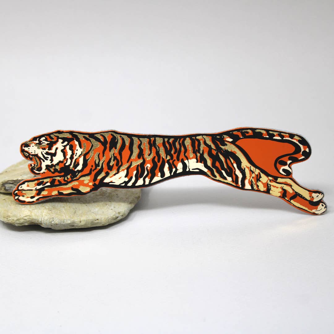 Ark Colour Design - Tiger Bookmark: Orange