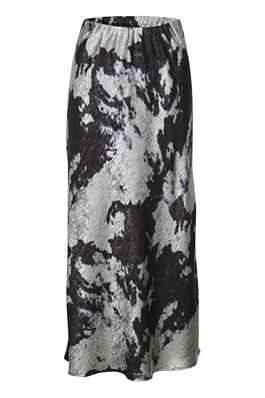 Kaffe Asky Skirt in Black/Silver Cloud