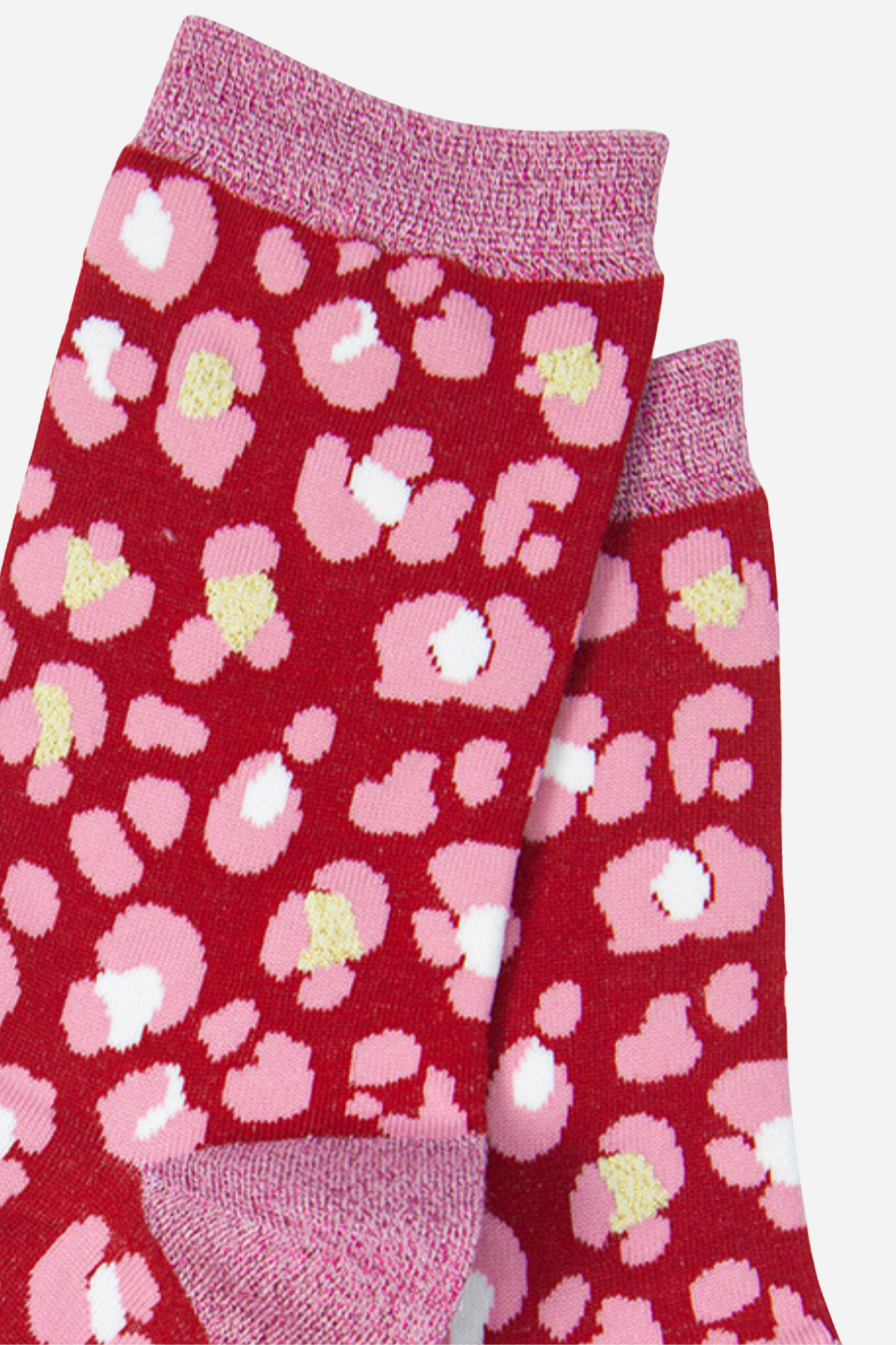 Women's All Over Animal Print with Glitter Bamboo Socks