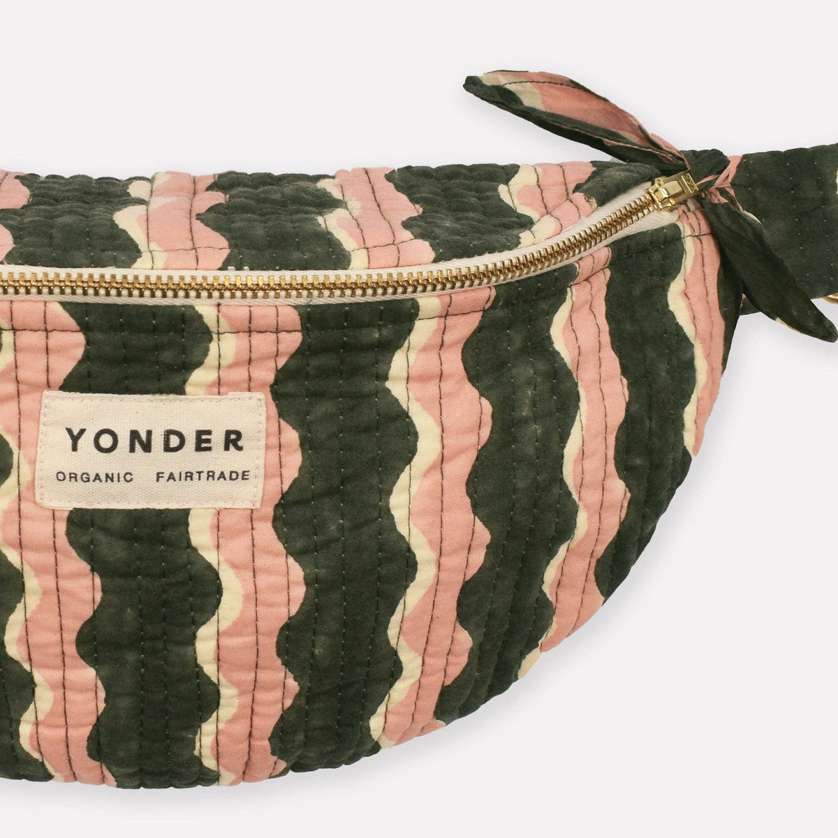 YONDER. - Cotton Quilted Bumbag | Whirly | Fern
