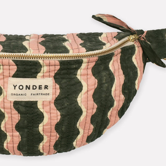 YONDER. - Cotton Quilted Bumbag | Whirly | Fern