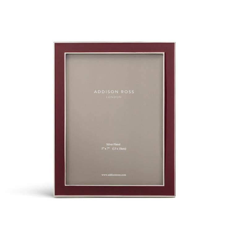 Addison Ross - Cherry Enamel & Silver Frame: 4 x 6 in