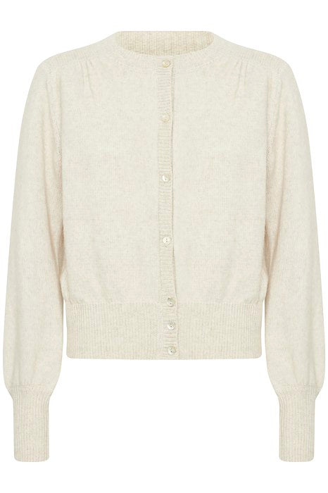 Fransa Elly Cardigan in Limestone Melange