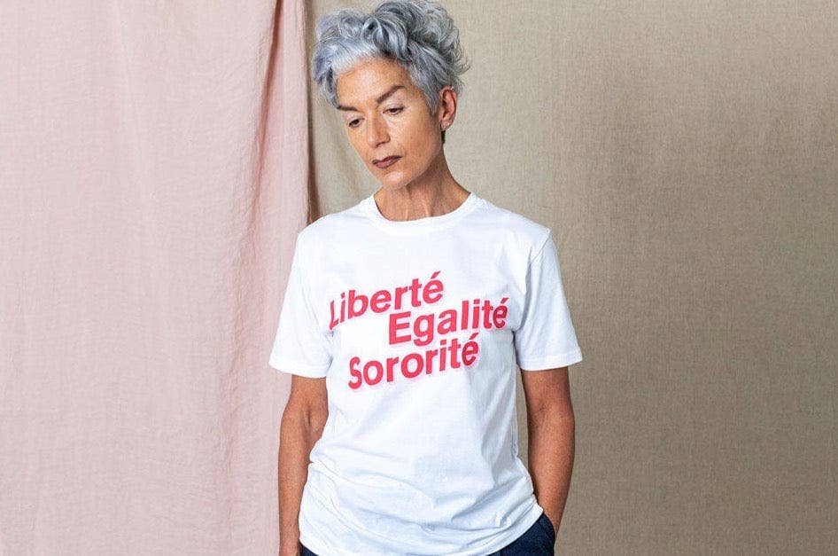Black & Beech - Liberté, Egalité, Sororité White Organic Cotton T-Shirt