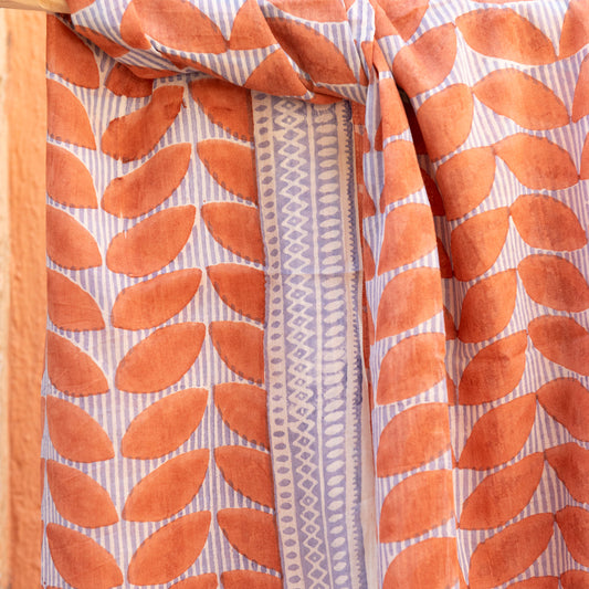 Zen Ethic Estel Large Scarf or Sarong in Orange