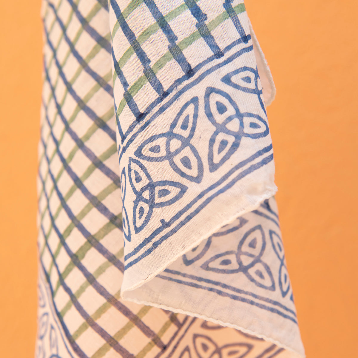 Zen Ethic Croisette Bandana Scarf in Blue Green