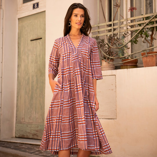 Zen Ethnic Mia Nissa Dress in Orange Lilac