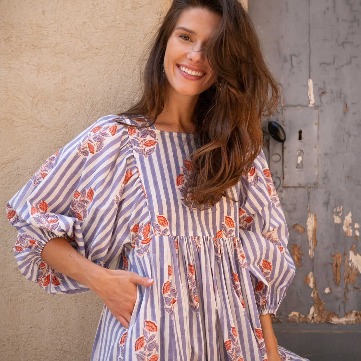 Zen Ethnic Lorette Beaulieu Dress in Lilac