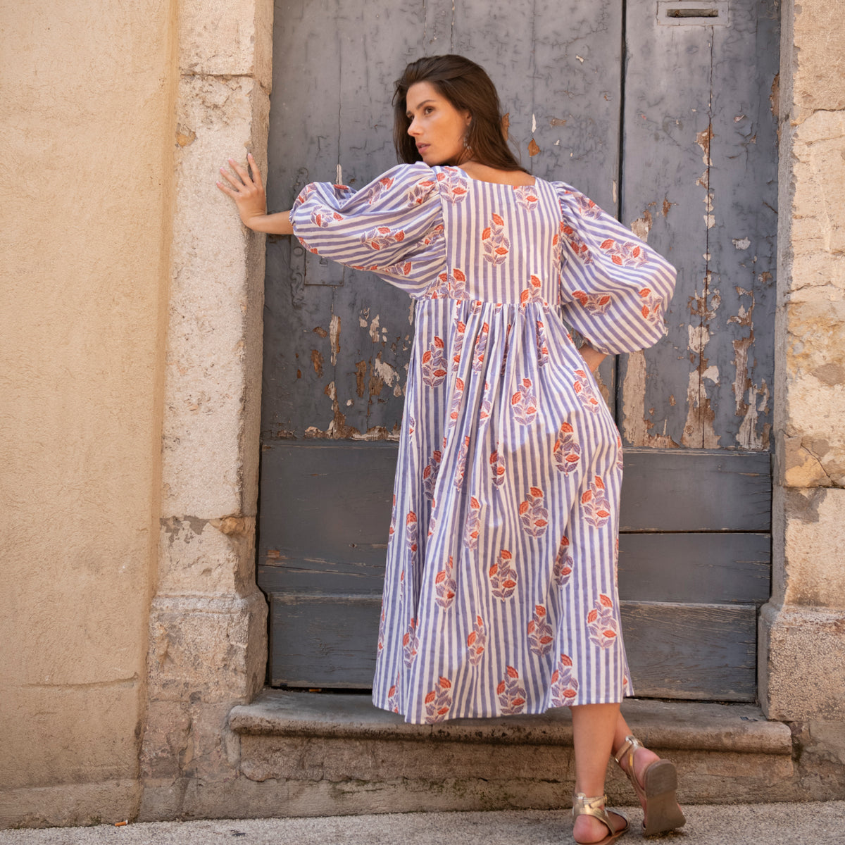 Zen Ethnic Lorette Beaulieu Dress in Lilac