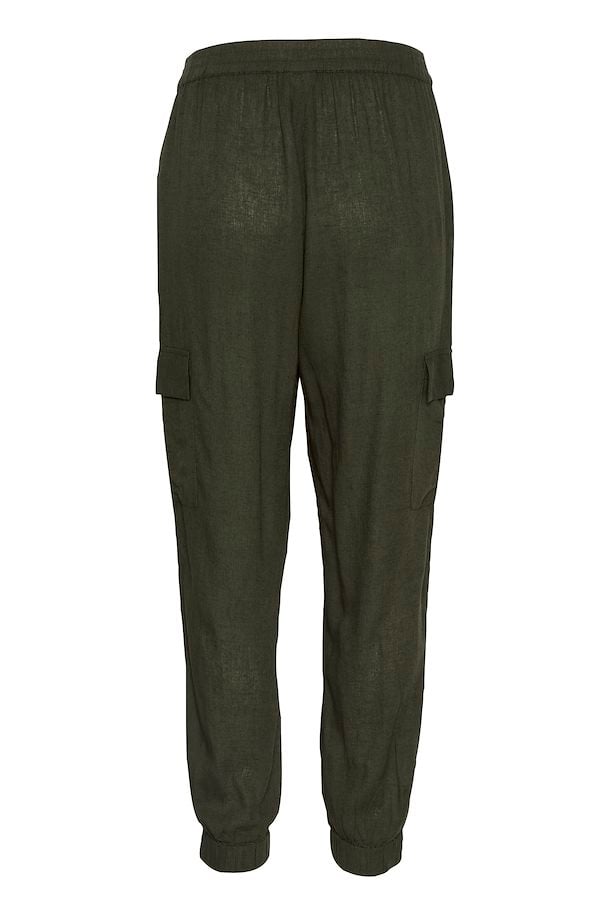 KAFFE Milia Cropped Pants in Forest Night