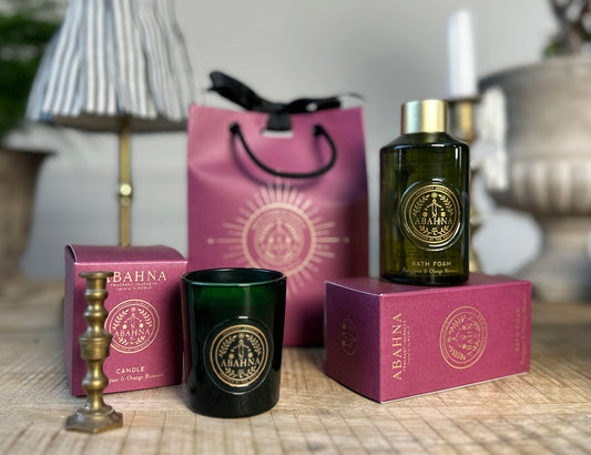 Abahna Frangipani & Orange Blossom Bathe By Candlelight - Mini Foam & Candle