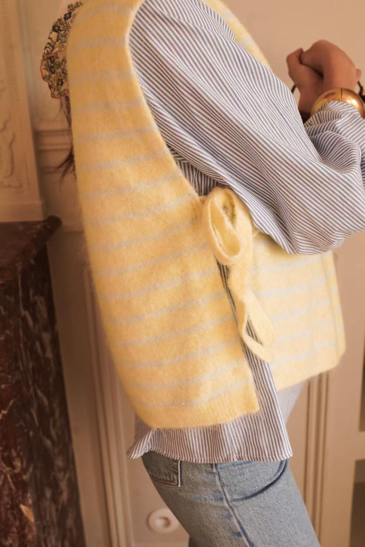 Anais Striped Tank with side ties