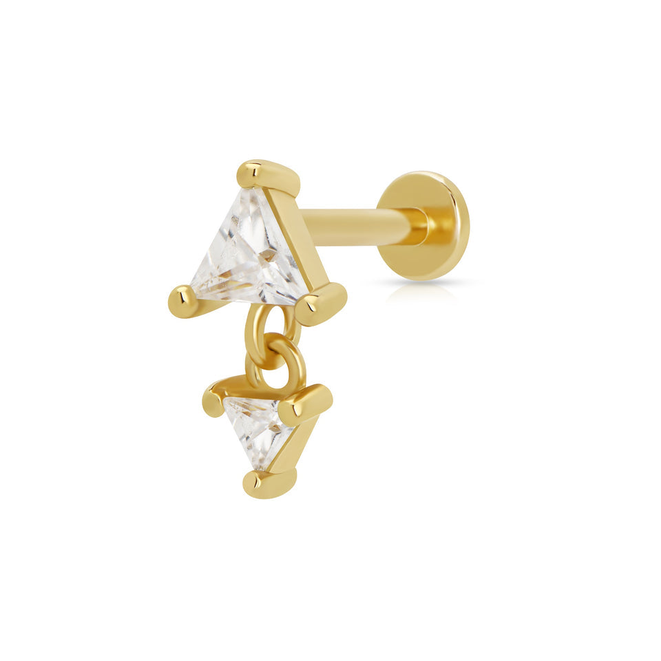 Scream Pretty Diamond Drop Single Flat Back Earring
