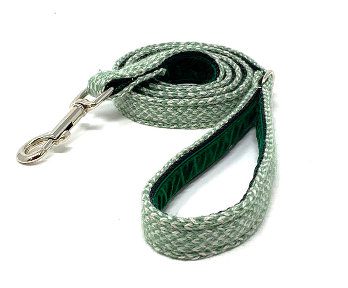 Stocky & Dee Harris Design - Luxury Dog Lead - Green & Dove