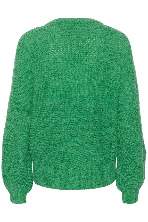 ICHI Felia Pullover in Gumdrop Green Melange