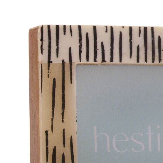 Hestia Striped Bone Photo Frame 2.5" x 2.5"