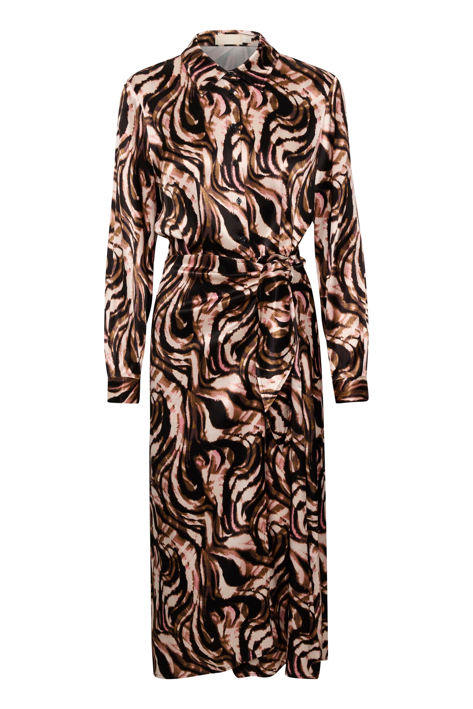 Soaked in Luxury Leighton midi length Dress with swirl pattern