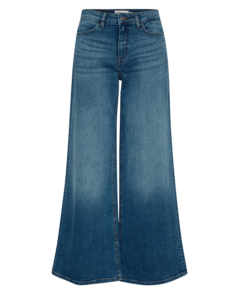 Ichi Twiggy Wide Denim Medium Blue Jeans