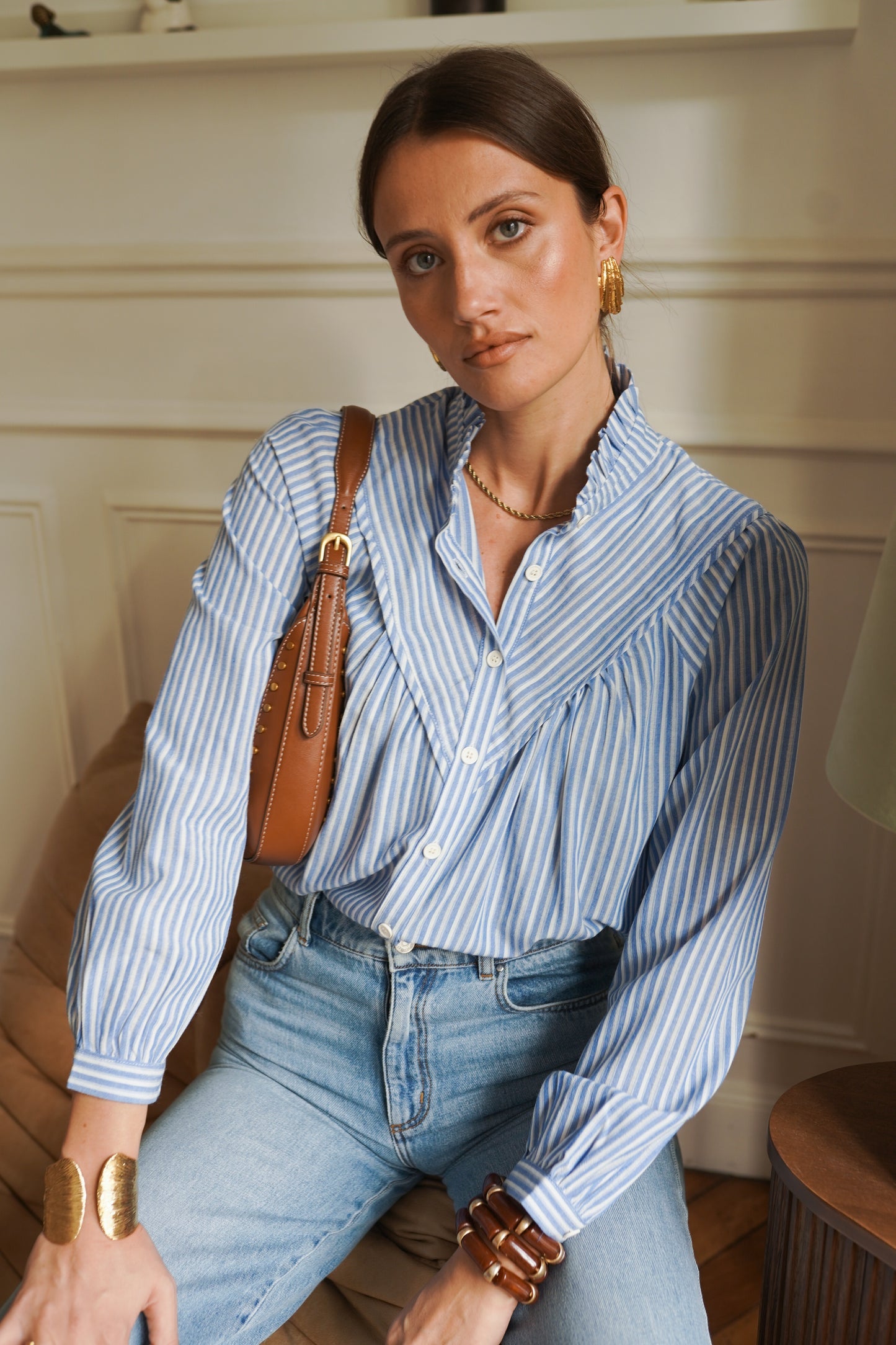 Adeline Stripe Detail Blouse