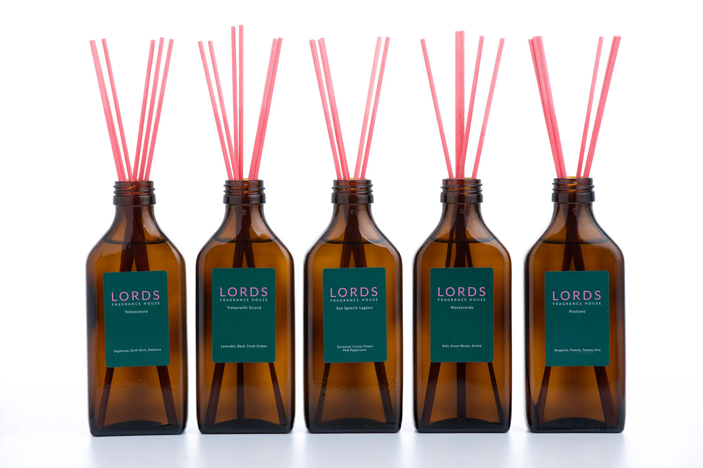 Lords 200ml reed diffusers in a choice of 5 scents