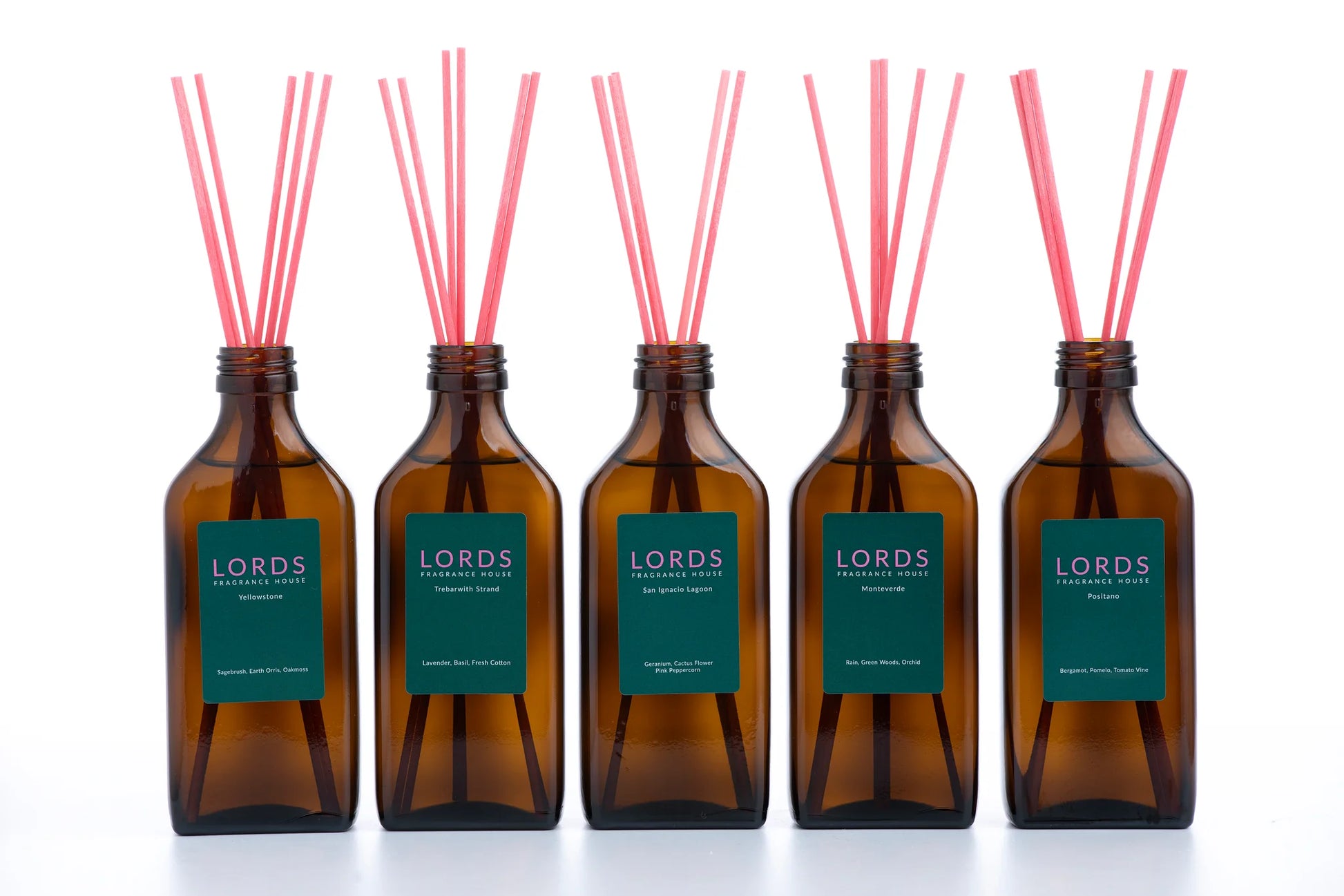 Lords 200ml reed diffusers in a choice of 5 scents