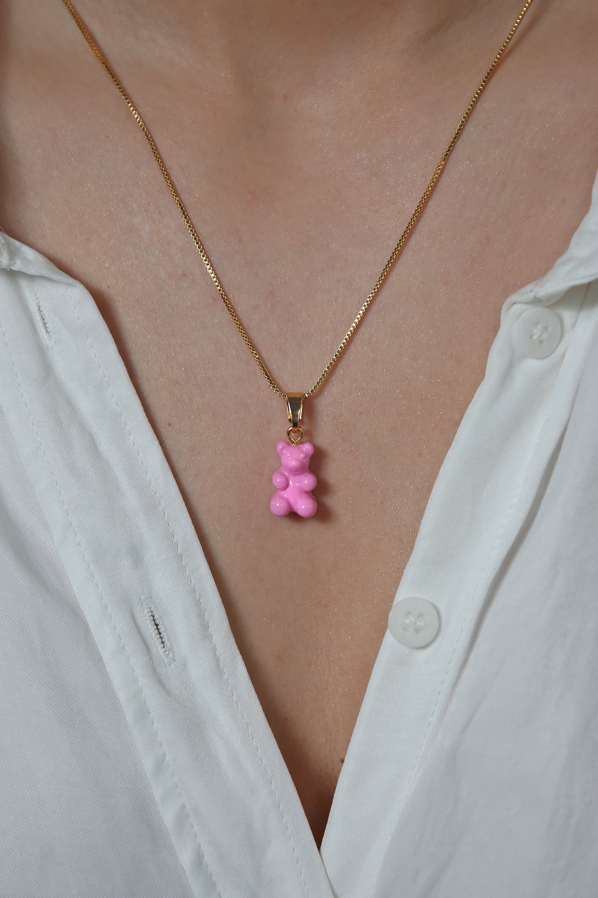 Crystal Haze Nostalgia Bear - Classic Connector  - Candy Pink (G)