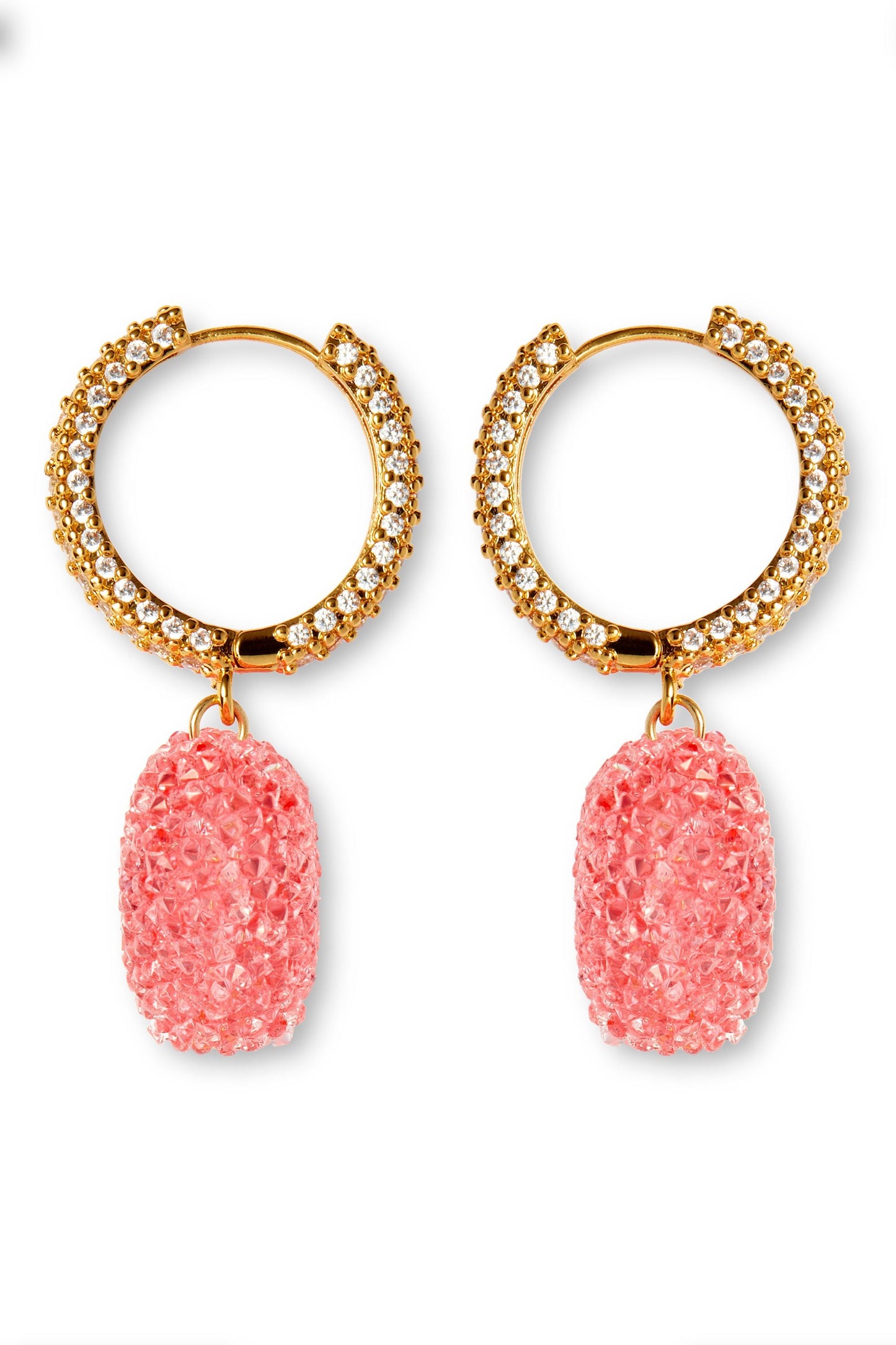 Crystal Haze Jelly Heart Collector Earrings Pave (G)
