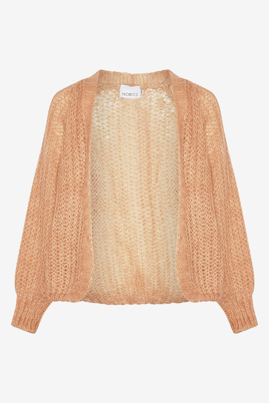 Noella Joseph Knit in loose knit, an oversized cardigan in a sand colour 