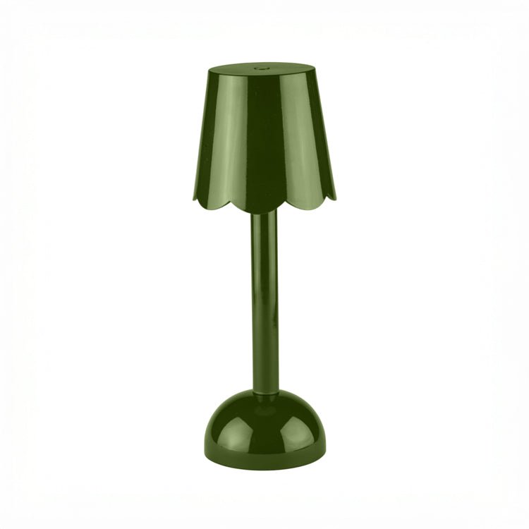 Green wireless lamp on a white background