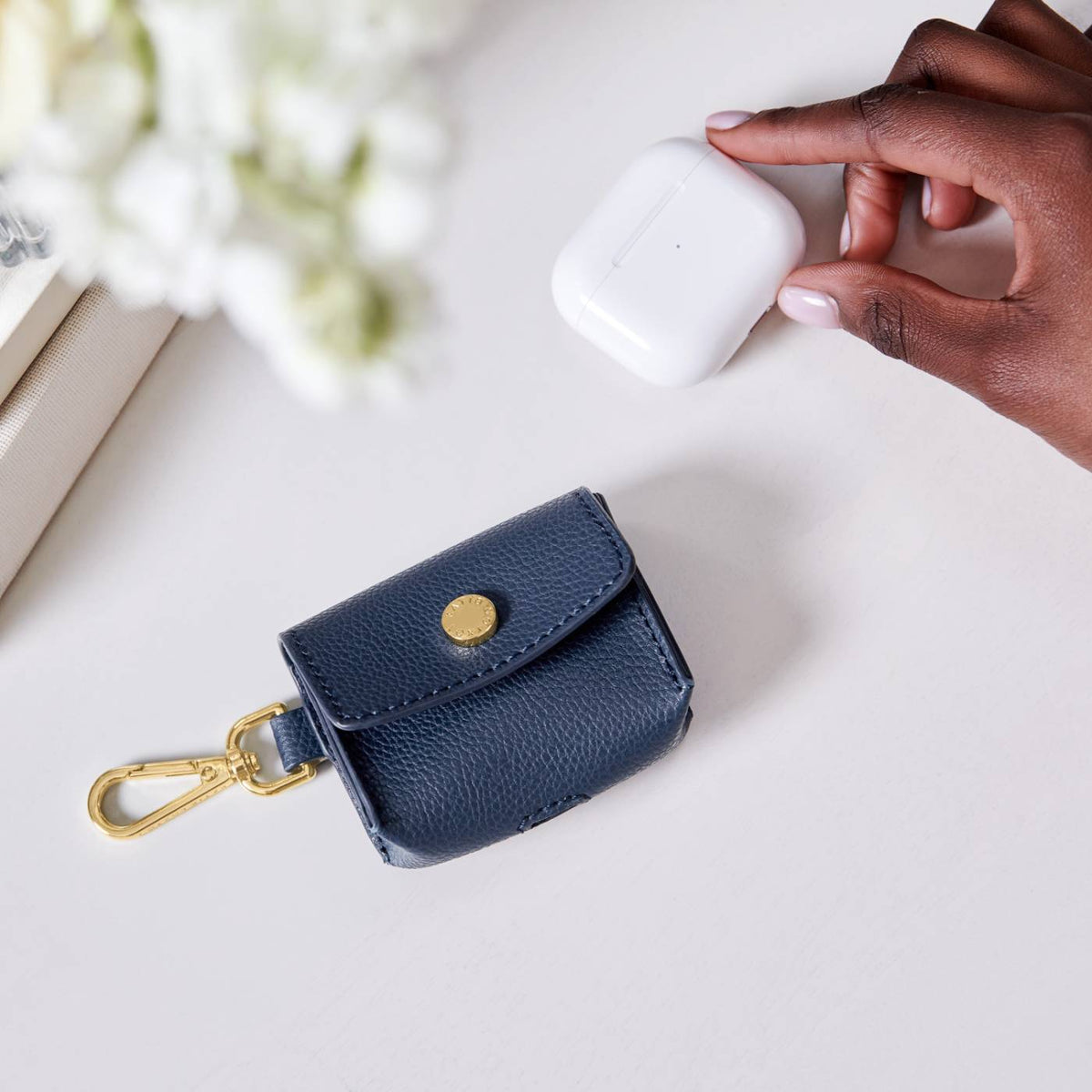 Katie Loxton Evie Clip On Airpod Case in Navy