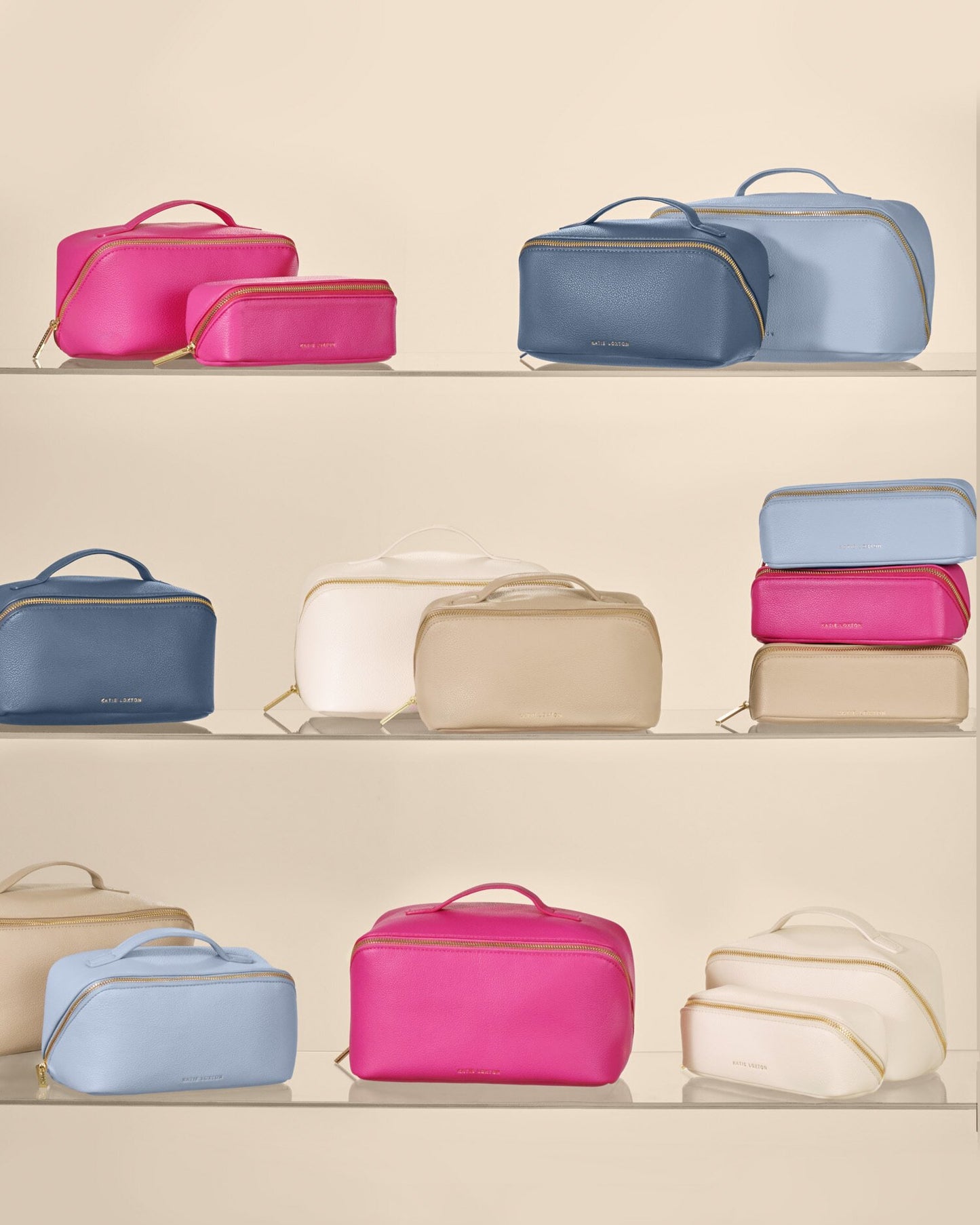 Katie Loxton Medium Makeup Bag in Magenta