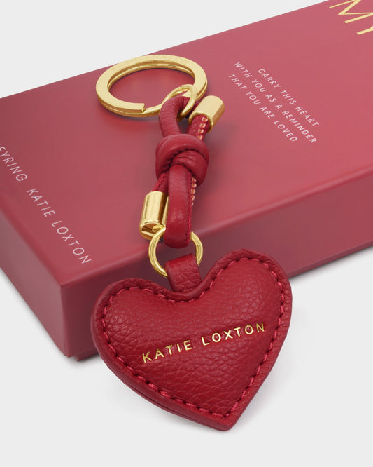 Katie Loxton Key To My Heart Boxed Keyring in Red