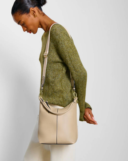 Katie Loxton Hallie Satchel Bag in Light Taupe