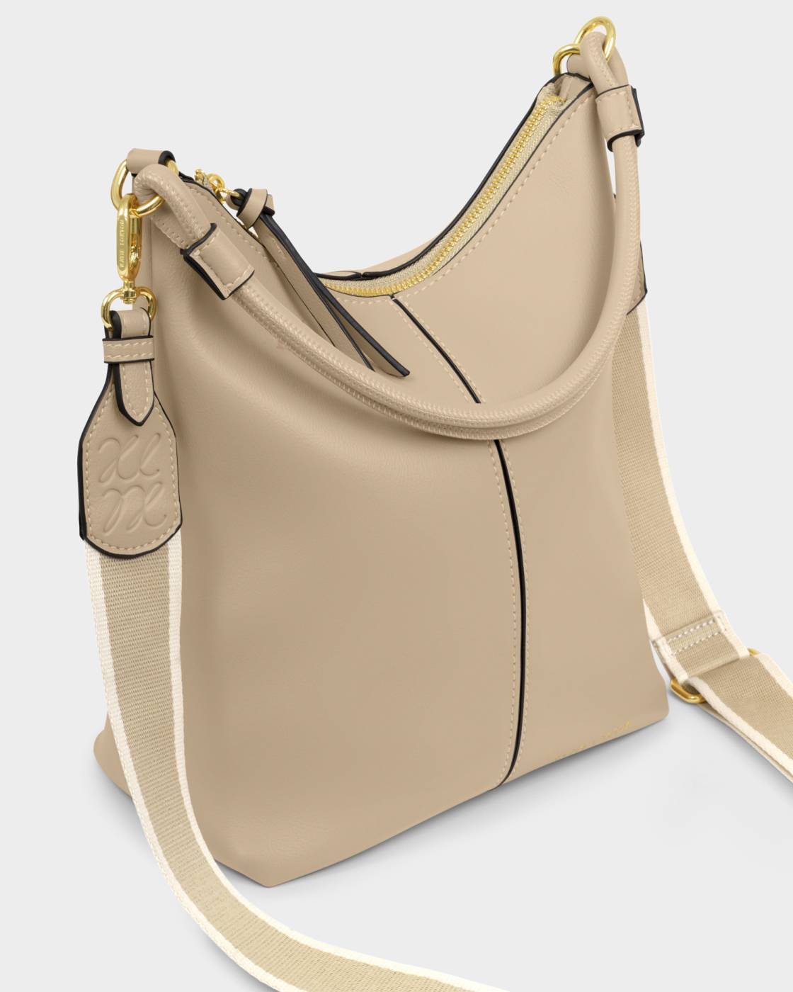 Katie Loxton Hallie Satchel Bag in Light Taupe