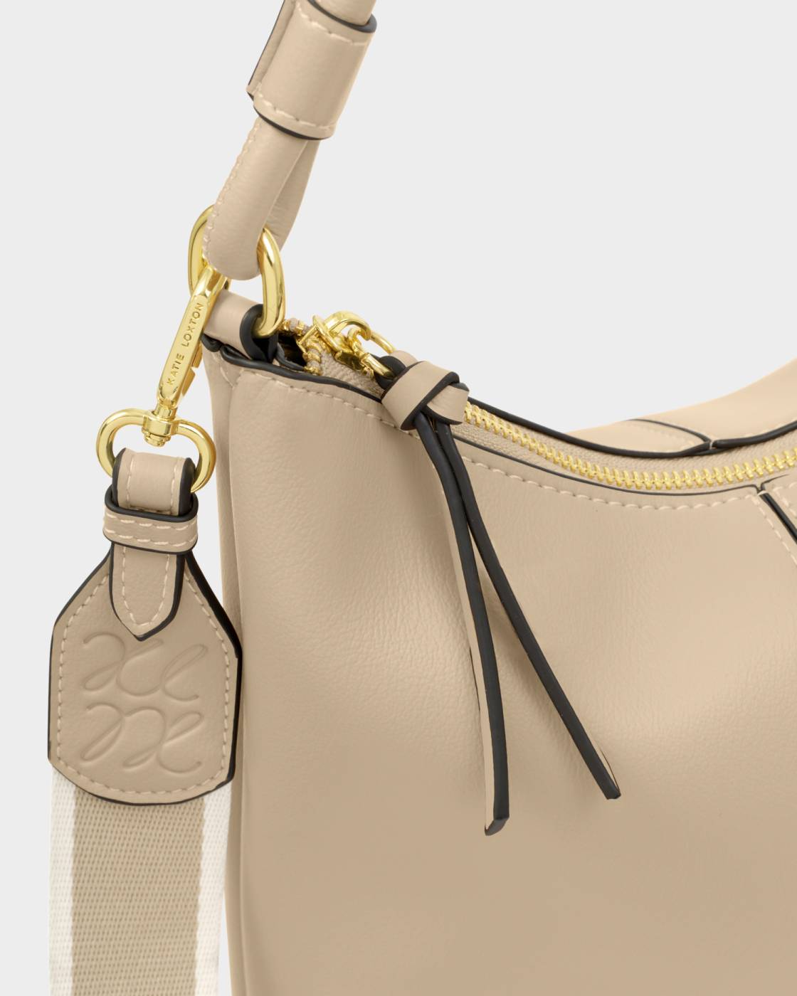 Katie Loxton Hallie Satchel Bag in Light Taupe