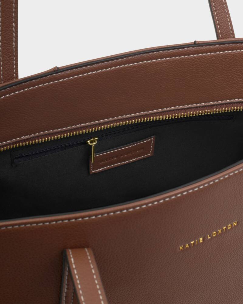 Katie Loxton Harlyn Work Tote Bag in Chocolate