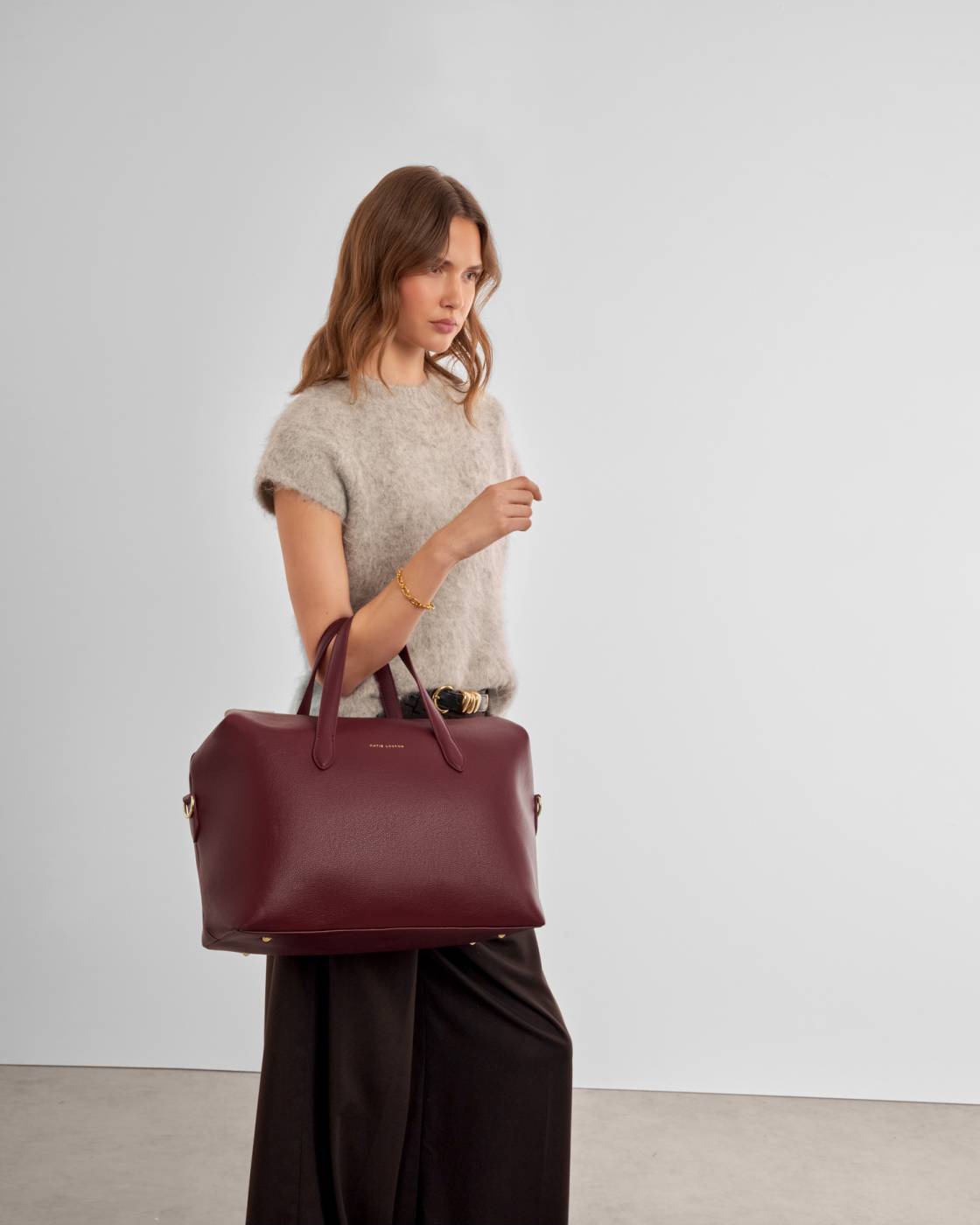 Katie Loxton Milan Cabin Bag in Cherry
