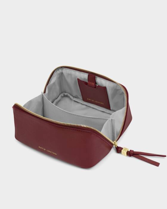 Katie Loxton Fold-Out Make Up Bag in Cherry