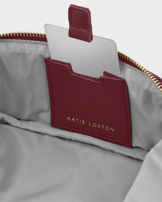 Katie Loxton Fold-Out Make Up Bag in Cherry
