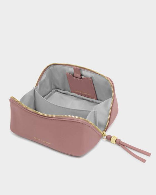 Katie Loxton Fold-Out Make Up Bag in Deep Rose