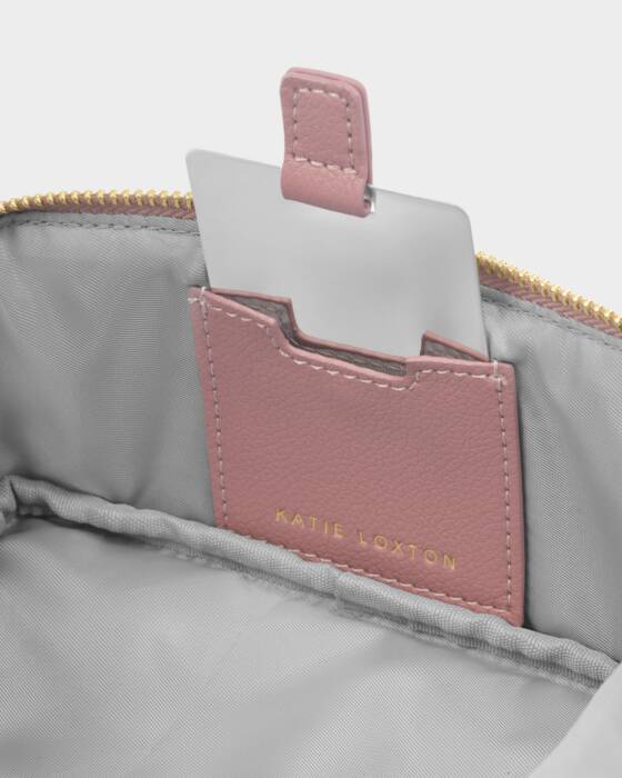 Katie Loxton Fold-Out Make Up Bag in Deep Rose