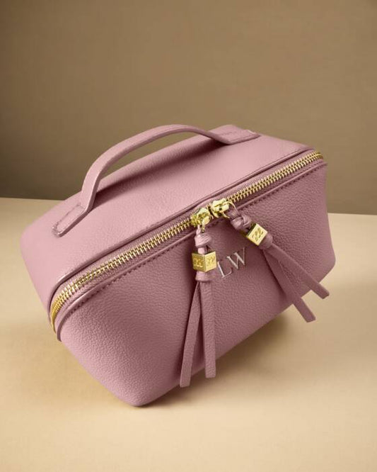 Katie Loxton Soho Medium Make Up/ Wash Bag in Deep Rose