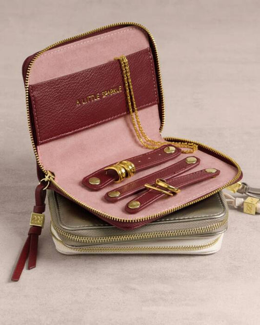Katie Loxton Slim Jewellery Case - A Little Sparkle- Cherry