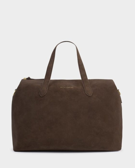 Katie Loxton Milan Cabin Bag in Chocolate Washed Suedette