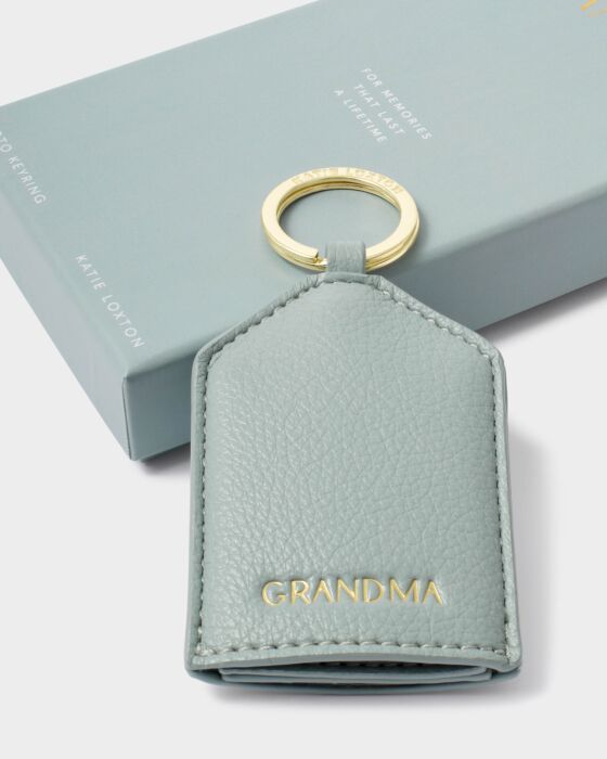 Katie Loxton Hidden Photo Keyring - Grandma - in Duck Egg