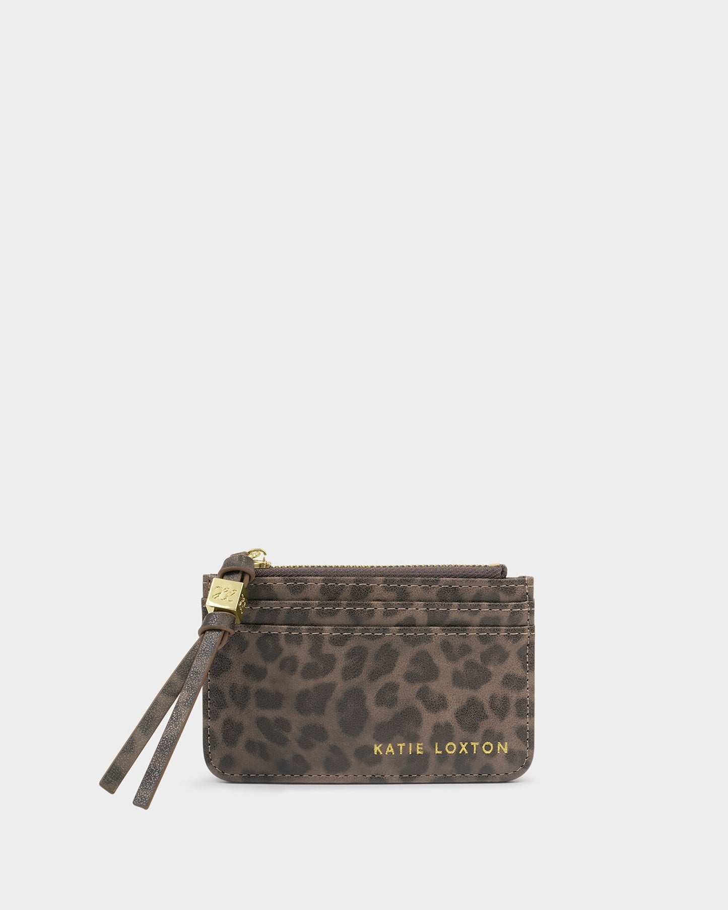 Katie Loxton Gift Boxed Coin & Card Holder in Leopard 'With Love'