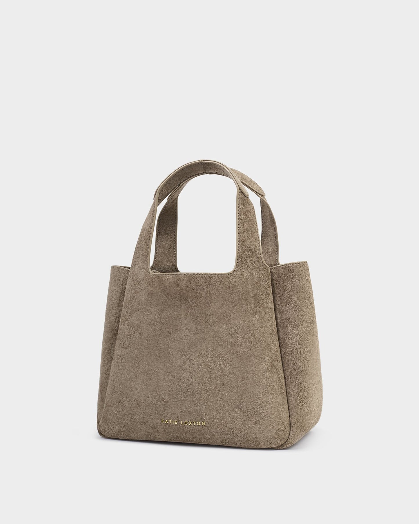 Katie Loxton Raya Suedette Top Handle Bag in Mink Suedette