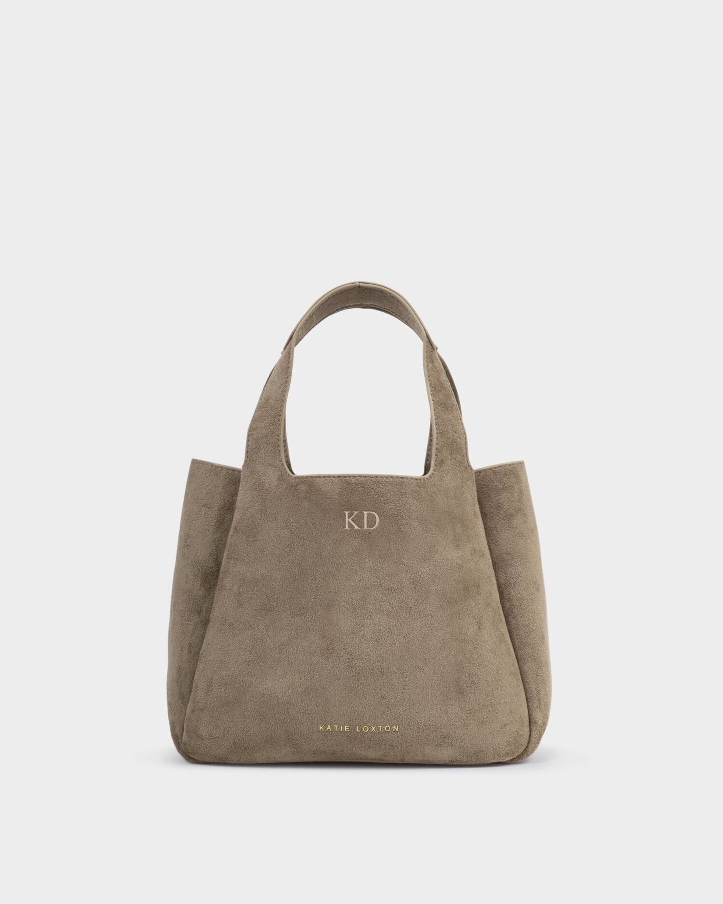Katie Loxton Raya Suedette Top Handle Bag in Mink Suedette