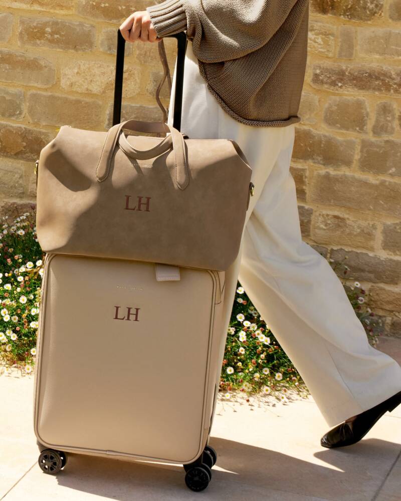 Katie Loxton Milan Cabin Bag in Taupe Suedette